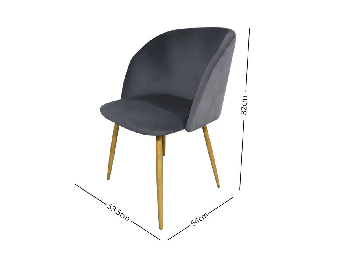 Parson Dining Chair Velvet Grey – Tsb Living