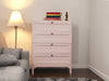 Lonna Steel Tallboy 4-Drawer Pink New