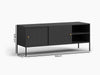 Lonna Steel TV Entertainment Unit 1.6M Sliding Door Black