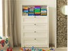 Lonna Steel 4-Drawer Tallboy With 1-Shelf Yellow