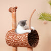 DS BS Cat Tree Tunnel Play Tree House-Giraffe