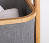 DS BS Natural Bamboo 2-Tier Laundry Basket Rack