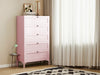 Lonna Steel Tallboy 5-Drawer Pink