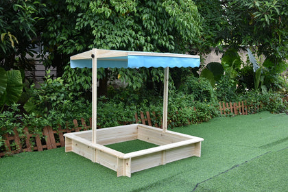 Wooden Sandpit With Canopy Wsb-1150