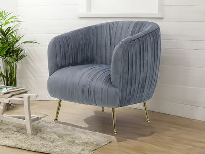 Leisure Chair S12 Velvet Greyish-Green