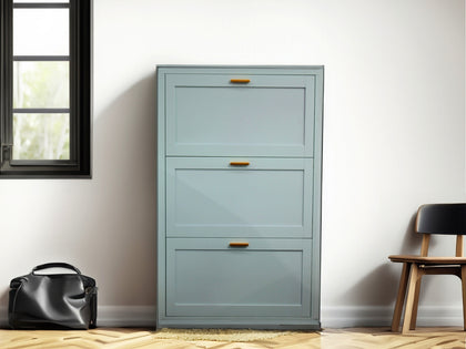 Lonna Steel Shoe Cabinet 3-Layer Turquoise