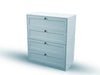 Lonna Steel 4-Drawer Tallboy Mint