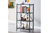 DS BS Foldable 4 Tier Kitchen Trolley Shelving Unit with Wheels