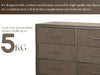 Delani 6 Drawer Chest Brown