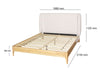 Otaki Fabric Queen Bed Frame