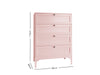 Lonna Steel Tallboy 4-Drawer Pink