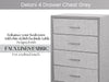 Delani 4 Drawer Chest Grey