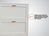 Lonna Steel Shoe Cabinet 3-Layer White