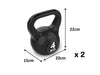 Cement Kettlebell 4KG x 2