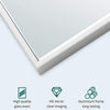 DS BS Aluminum Alloy Frame Rectangular HD Wall Mirror 70 x 50 cm White