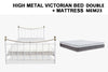 High Victorian Double Bed with Mattress Combo