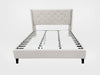 Lisbeth Fabric King Bed Frame - Beige