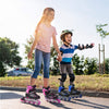 DS BS Kids Adjustable Inline Skates with Light Up Wheels Size27-32 Pink