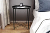 DS BS Minimalist Metal Round Tray Side Table-Black