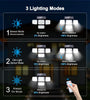 DS BS 4 Heads 296 LED Dual Motion Sensor Flood Lights