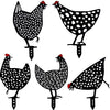 DS BS 5 Pack Garden Yard Chicken Decoration Stake