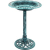 DS BS Outdoor Traditional Resin Garden Bird Bath-Green