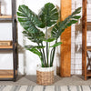 DS BS Artificial Plastic Tropical Palm Tree Monstera-90CM