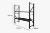 Longspan Shelving 1.5M - Main Bay 2 Layer Black