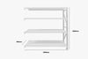 Longspan Shelving 2M - Add-on Bay 4 Layer Grey White