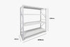 Longspan Shelving 2M - Main Bay 4 Layer Grey White