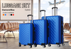 Luggage Set 3pcs Diamond Blue