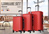 Luggage Set 3pcs Diamond red