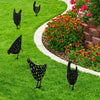 DS BS 5 Pack Garden Yard Chicken Decoration Stake