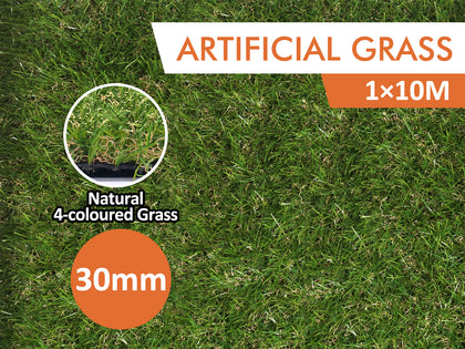 Artificial Grass 10m x 1m multi color pile height 30mm