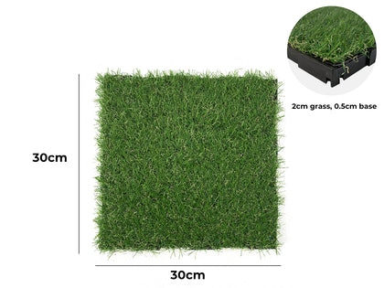 Artificial Grass 30*30cm multi color pile height 20mm pack of 12