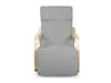 Bentwood Rocking Armchair Grey Linen