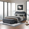 Arna Fabric Bed Queen Grey