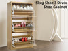 Skog Shoe 3 Draw Shoe Cabinet