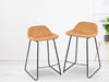 Bar Stools Iron Leg X2 beige