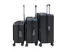 3-piece Front Open Luggage Set - Black