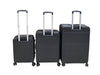 3-piece Front Open Luggage Set - Black