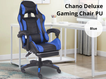 Chano Deluxe Gaming Chair PU Blue