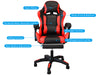 Chano Deluxe Gaming Chair PU Red