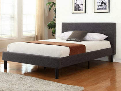 Soni Linen Fabric Double Bed Frame