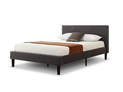 Soni Linen Fabric Double Bed Frame