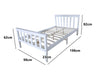 Hampshire Single Bed Frame - White