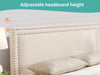 Ambria Linen Double Bed Frame - Beige