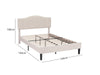 Abrea Double Bed Frame - Beige