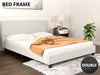 Banff Linen Double Bed Frame - Beige