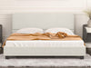 Banff Linen Double Bed Frame - Beige